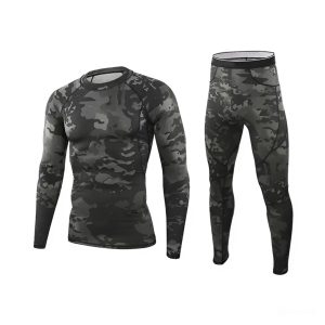 Комплект термобілизни ESDY Tactical Thermal Чорний Мультикам