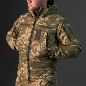 Зимова утеплена куртка Thermo-Loft, піксель Taslan -15*C