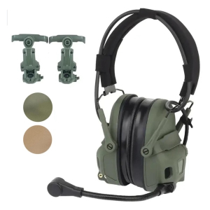 Тактичні активні навушники HD-17 Олива/Койот