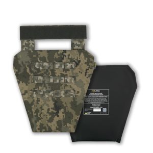 Захист паху Kiborg (напашник-фартух) Піксель з балістичним пакетом Militex (1 клас захисту)