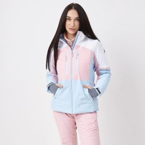Жіноча гірськолижна куртка WHSRoma рожево - блакитна