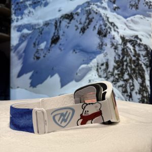 Гірськолижна маска ведмідь, рожева лінза