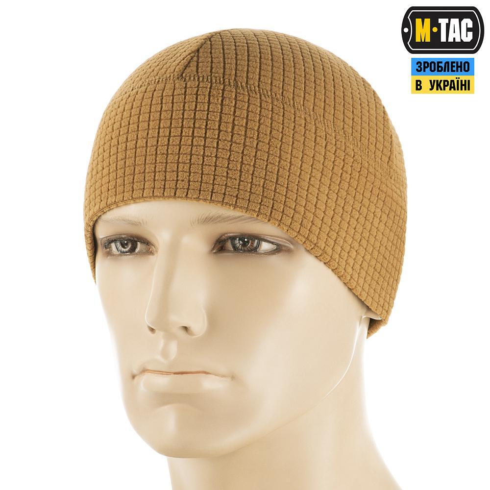 M-TAC ШАПКА-ПІДШОЛОМНИК ФЛІС РІП-СТОП COYOTE BROWN