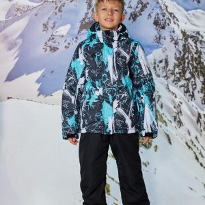 Дитячий гірськолижний костюм Disumer Чорно-бірюзовий