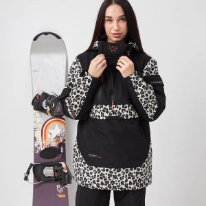 Сноубордична куртка-анорак High Experience leopard - black