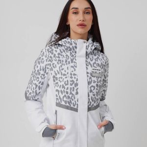 Гірськолижна куртка High Experience white leopard