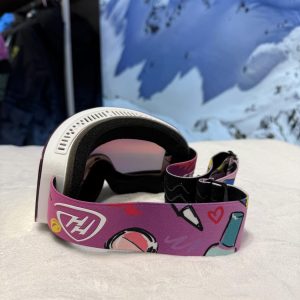 Гірськолижна маска макіяж, жовто-оранжева лінза