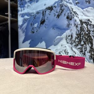 Гірськолижна маска High Experience малинова, рожева незйомна лінза