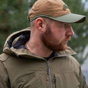 Бейсболка Helikon-Tex Logo Cap – PolyCotton Ripstop Coyote/Olive Green